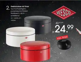 Zurbrüggen Westco gebäckdose mit timer Angebot