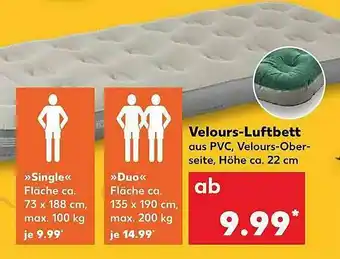 Kaufland Velours-luftbett Angebot