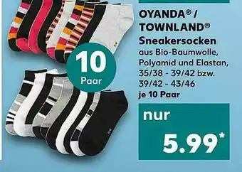 Kaufland Oyanda Oder Townland Sneakersocken Angebot