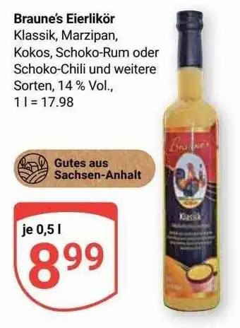 Globus Braune's eierlikör Angebot