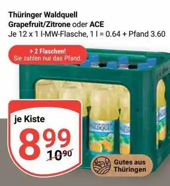 Globus Thüringer waldquell grapefruit zitrone oder ace Angebot