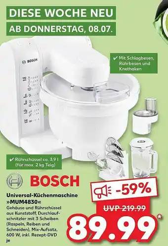 Kaufland Bosch Universal-küchenmaschine Mum4830 Angebot