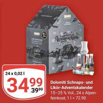 Globus Dolomiti schnaps- und likör-adventskalender Angebot