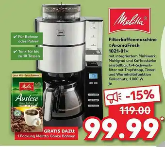 Kaufland Melita Filterkaffeemaschine „aroma Fresh 1021-01” Angebot