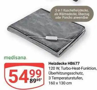 Globus Medisana heizdecke hb677 Angebot