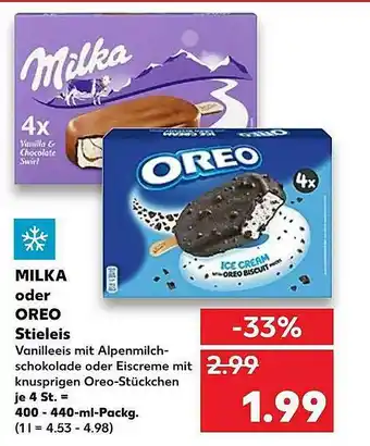 Kaufland Milka Oder Oreao Stieleis Angebot