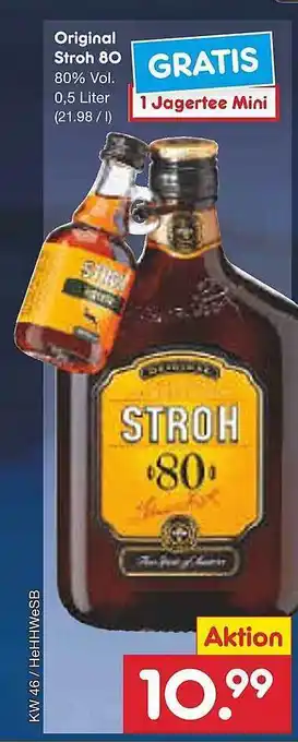 Netto Marken-Discount Original stroh 80 Angebot