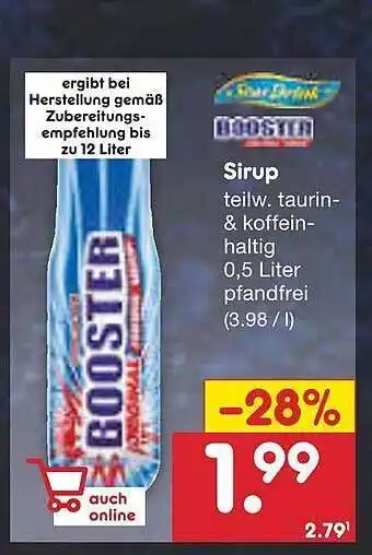 Netto Marken-Discount Booster sirup Angebot