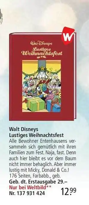 Weltbild Walt disneys lustiges weihnachtsfest Angebot