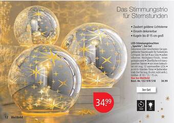 Weltbild Led-stimmungsleuchten „sparkle“, 3er-set Angebot