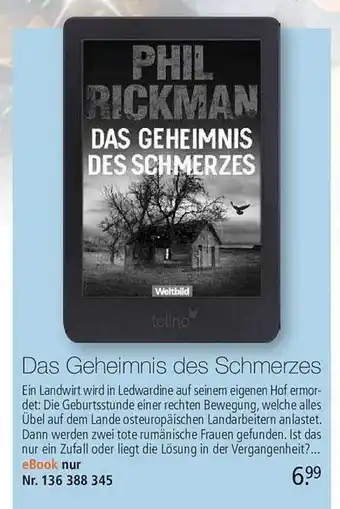 Weltbild Phil rickman das geheimnis des schmerzes Angebot