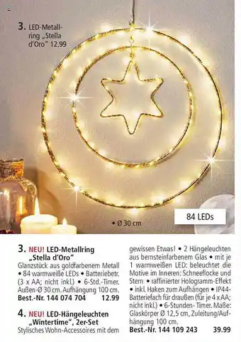 Weltbild Led-metallring „stella d'oro“ Angebot