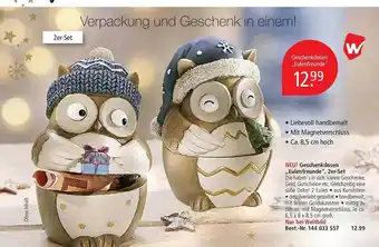 Weltbild Geschenkdosen „eulenfreunde“, 2er-set Angebot