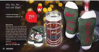 Weltbild Biersocken weihnachts bier Angebot