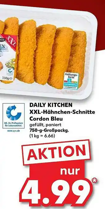 Kaufland Daily Kitchen XXL-hähnchen-schnitte Cordon Bleu Angebot