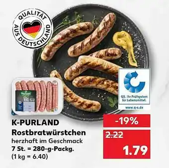 Kaufland K-purland Rostbratwürstchen Angebot