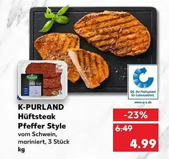 Kaufland K-purland Hüftsteak Pfeffer Style Angebot