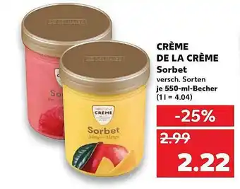 Kaufland Crème De La Crème Sorbet Angebot