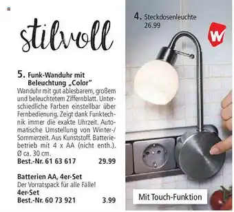 Weltbild Steckdosenleuchte Angebot