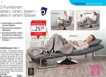 Weltbild Schlafsessel 3in1 orbisana Angebot