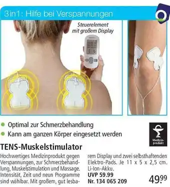 Weltbild Orbisana tens-muskelstimulator Angebot