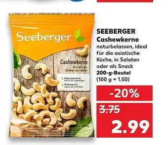 Kaufland Seeberger Cashewkerne Angebot