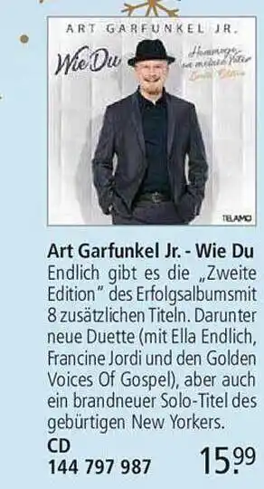 Weltbild Art garfunkel jr. - wie du Angebot