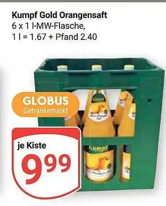 Globus Kumpf gold orangensaft Angebot