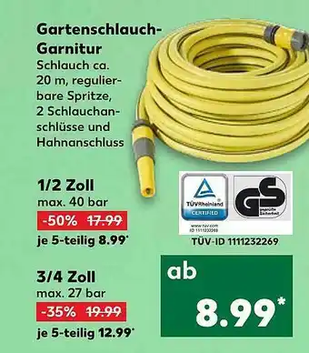 Kaufland Gartenschlauch-garnitur Angebot