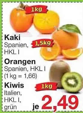 Jawoll Kaki, orangen oder kiwis Angebot