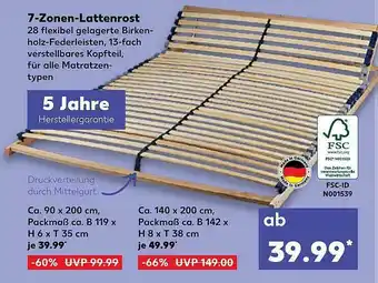 Kaufland 7-zonen-lattenrost Angebot