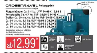 Marktkauf Crosstravel reisegepäck flugumhänger, reisetasche oder trolley Angebot