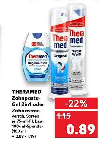 Kaufland Theramed Zahnpasta-gel 2in1 Oder Zahncreme Angebot