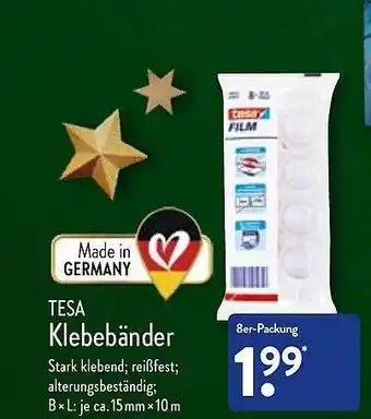 Aldi Nord Tesa klebebänder Angebot