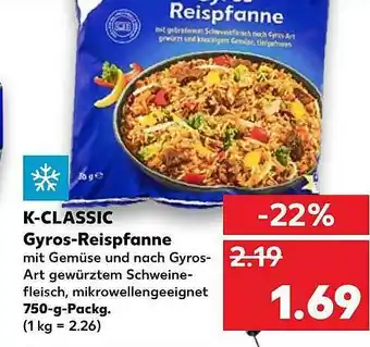 Kaufland K-classic Gyros-reispfanne Angebot