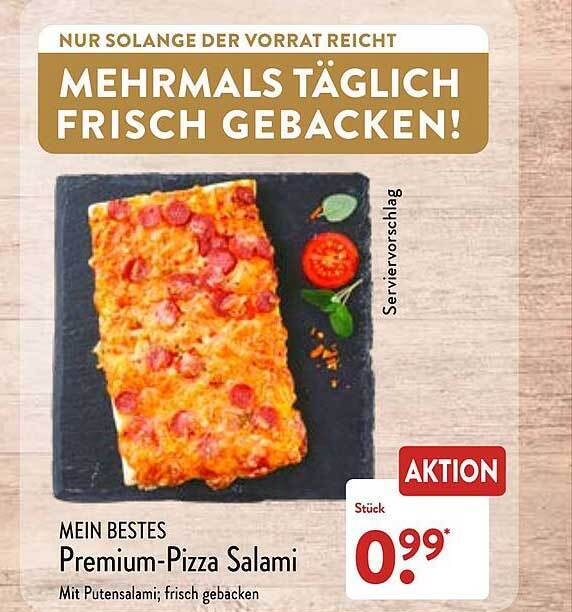 Mein bestes premiumpizza salami Angebot bei Aldi Nord