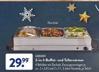 Aldi Süd Ambiano 2-in-1-buffet- und tellerwärmer Angebot