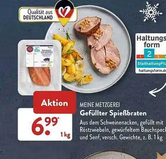 Aldi Süd Meine metzgerei gefüllter spießbraten Angebot