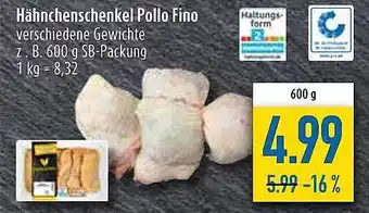 diska Hähnchenschenkel pollo fino Angebot