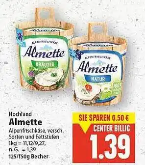 E-Center Hochland almette Angebot