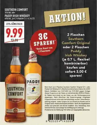 Marktkauf Southern Comfor Oder Paddy Irish Whiskey Angebot