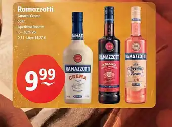 Getränke Hoffmann Ramazzotti amaro, crema oder aperitivo rosato Angebot