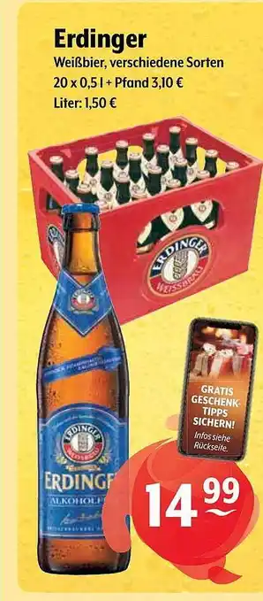 Getränke Hoffmann Erdinger wießbier Angebot