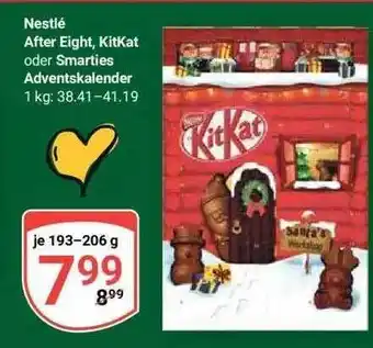 Globus Nestlé after eight, kit kat oder smarties adventskalender Angebot