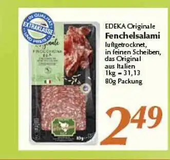 inkoop Edeka originale fenchelsalami Angebot