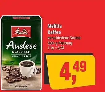 Markant Melitta kaffee Angebot