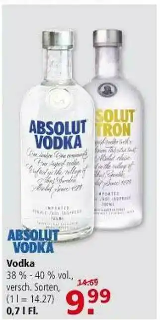 Multi Markt Absolut Vodka Angebot