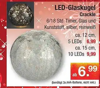 Zimmermann Led-glaskugel crackle Angebot