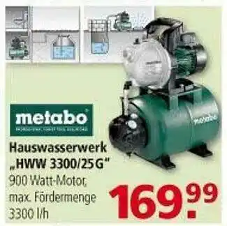 Multi Markt Metabo Hauswasserwerk „hww 3300.25g” Angebot