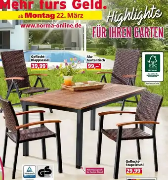 Norma Gartenmöbel Serie  ,,Genua Angebot
